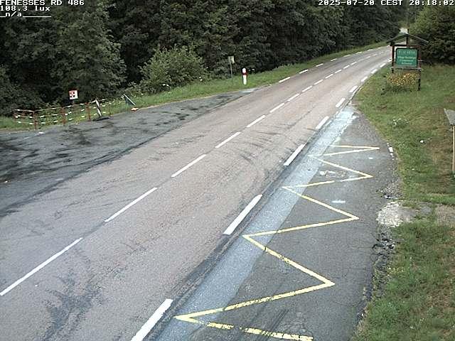 Webcam en haut du col des Fenesses, aussi appelé col du Ménil sur la D486 à 593 mètres d'altitude dans les Vosges