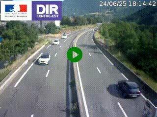 Caméra sur la Nationale 90 (N90) à La Léchère, en direction et à proximité d'Albertville