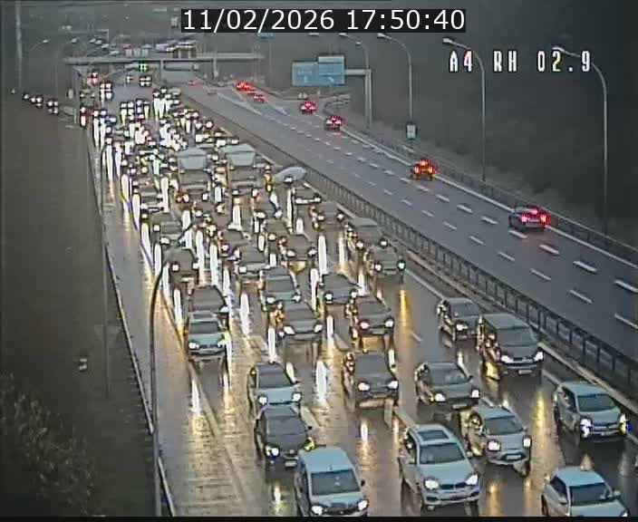 Webcam traffic A4 Luxembourg - BK 2.9 - Croix de Cessange (direction Luxembourg)
