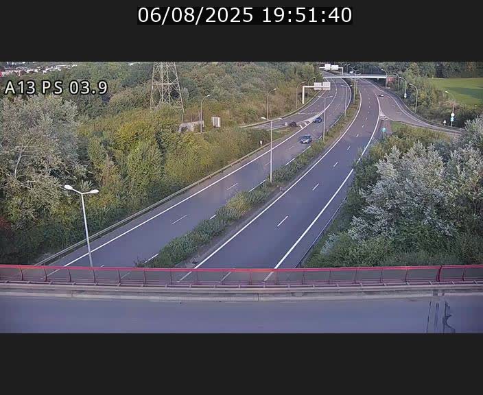 Traffic live webcam Luxembourg Differdange - A13 direction Esch-sur-Alzette - BK 3.9