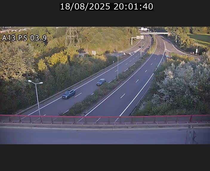 Traffic live webcam Luxembourg Differdange - A13 direction Esch-sur-Alzette - BK 3.9