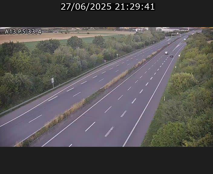 Webcam trafic sur A13 à hauteur de Mondorf-les-Bains en direction d'Altwies