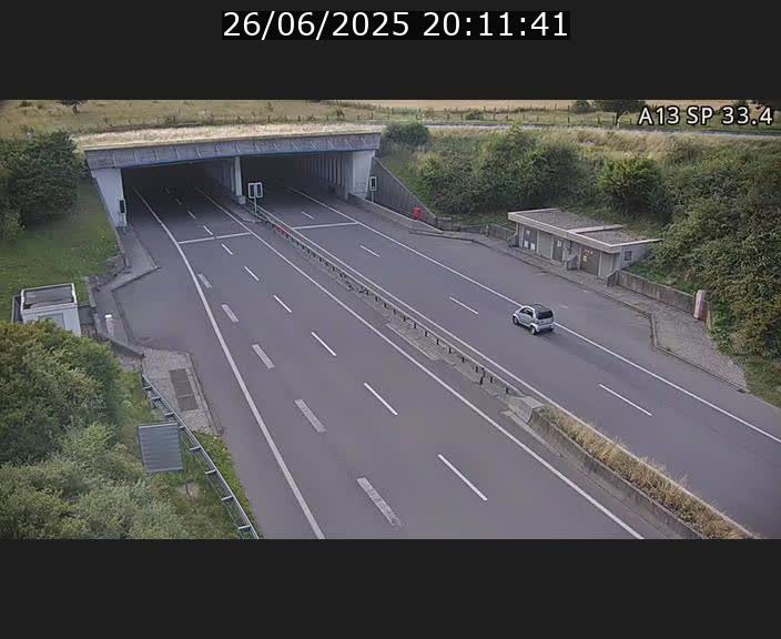 Webcam trafic sur A13 à hauteur d'Altwies en direction de Mondorf-les-bains et en provenance de l'Allemagne