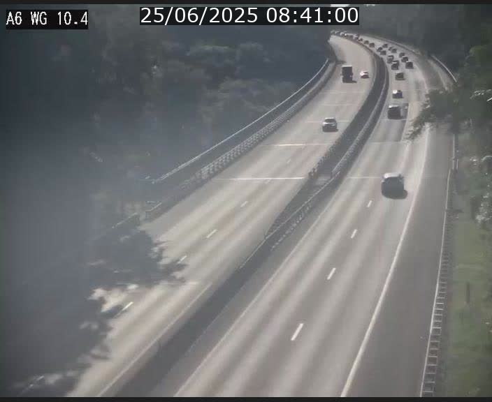 Traffic live webcam Luxembourg Mamer - A6 - BK 10.4 - direction Luxembourg/France/Allemagne