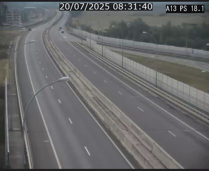 Traffic live webcam Luxembourg Dudelange - A13 direction Croix de Bettembourg - BK 18.1