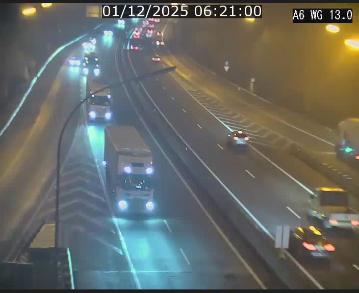 Traffic live webcam Luxembourg Mamer - A6 - BK 13 - direction Luxembourg/France/Allemagne