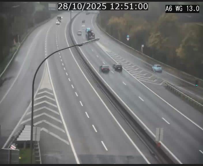 Traffic live webcam Luxembourg Mamer - A6 - BK 13 - direction Luxembourg/France/Allemagne