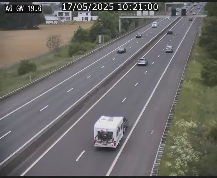 Traffic live webcam Luxembourg - Steinfort - A6 - BK 19.6 - direction Belgique