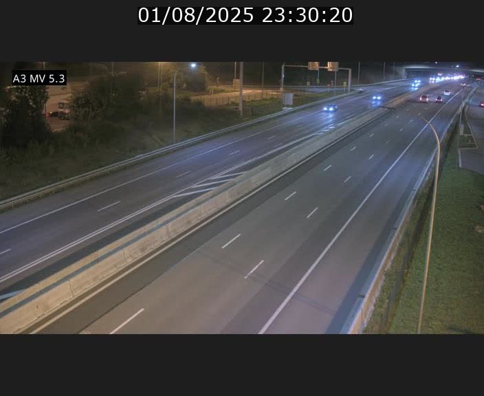 Webcam à l'Aire de Berchem au Luxembourg sur l'A3. Vue orientée vers la France