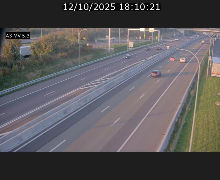 Webcam à l'Aire de Berchem au Luxembourg sur l'A3. Vue orientée vers la France