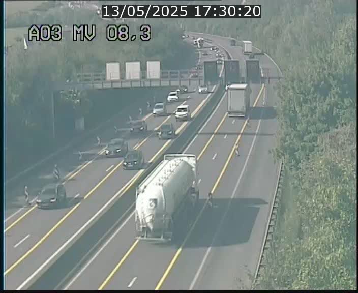 Webcam Autoroute après la Croix de Bettembourg en direction de Luxembourg sur l'A3