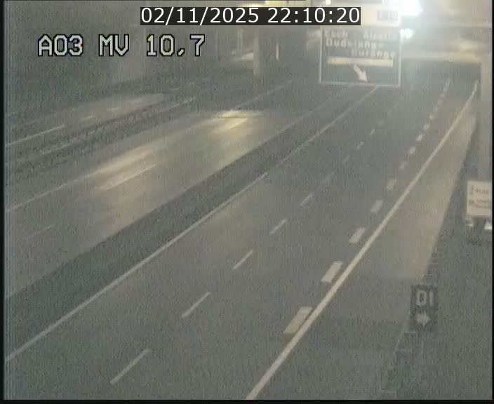 Traffic live webcam Luxembourg Croix de Bettembourg - A3 - BK 10.7 - direction France