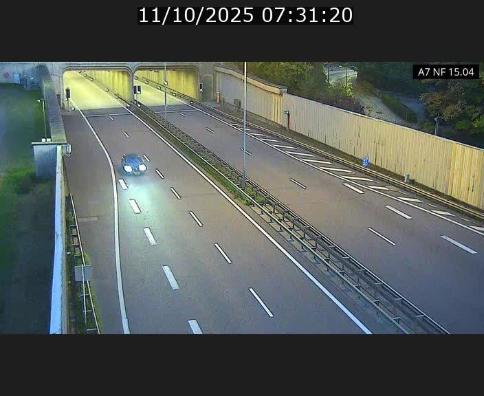 Caméra trafic Luxembourg - A7, Tunnel Mersch, entrée sud, direction Ettelbruck