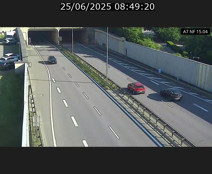 Caméra trafic Luxembourg - A7, Tunnel Mersch, entrée sud, direction Ettelbruck