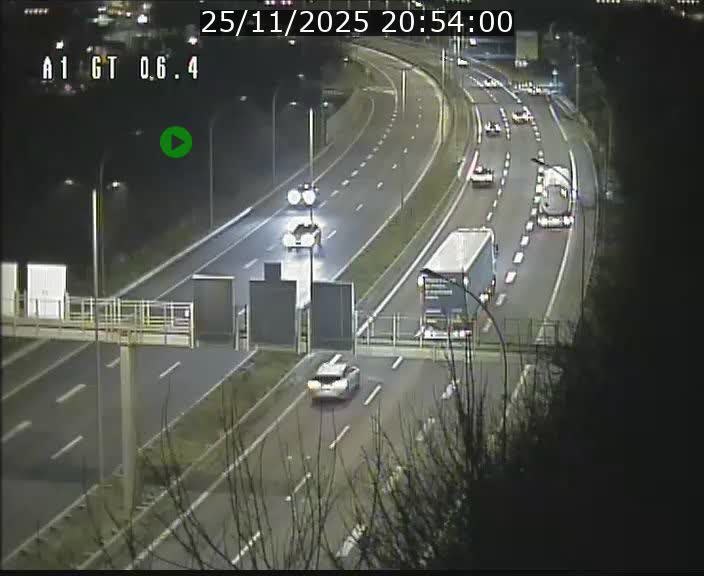 Traffic live webcam Luxembourg Hamm - A1 direction Sandweiler - BK 6.4