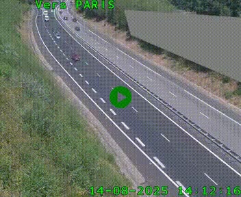 Caméra routière sur l'autoroute A20 à Saint-Pardoux-l'Ortigier, à la jonction avec l'A89. Vue orientée vers Paris