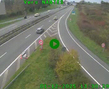 Webcam N147 au nord de Poitiers et à la jonction avec la A10