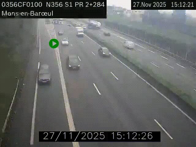 Webcam à l'entrée de Lille en direction du périphérique, à proximité de Mons-en-Baroeul sur la N356