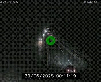 Webcam sur le périphérique de Nantes (N844) entre la Porte de Saint-Luce et la Porte d'Anjou, à l'est de la ville
