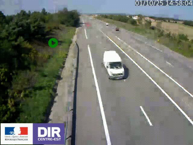 Webcam sur le contournement de Valence, sur la Nationale 7, à la jonction avec la N532, caméra orientée vers Grenoble