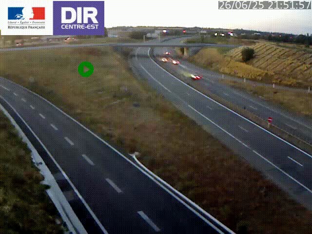 Webcam sur le contournement de Valence, sur la Nationale 7, caméra orientée vers Lyon