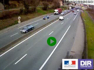 Caméra autoroutière sur l'A47 à hauteur de Givors, a proximité de Lyon. La webcam est orientée vers Lyon