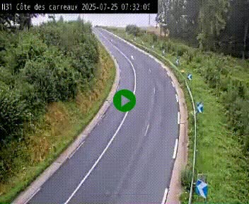 Webcam en haut de la Côte des Carreaux sur la N31 à Avesnes-en-Bray. Vue orientée vers Rouen