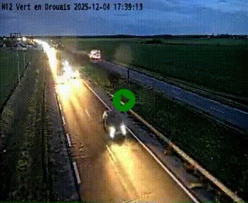 Webcam à hauteur de Vert-en-Drouais sur la N12, en périphérie de Dreux. Vue orientée vers Alençon