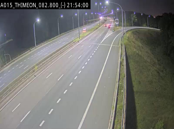 Caméra trafic Belgique - Thiméon - E42, jonction avec A54 (E420) direction La Louvière/Charleroi - BK 82.82