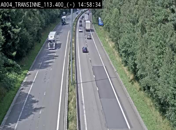 Caméra trafic E411 (A4) - Transinne direction Namur - BK 113.425