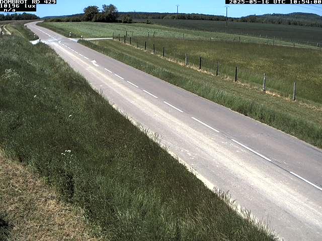 Webcam à Dombrot-le-Sec dans le département des Vosges sur la D429 à 407 mètres d'altitude