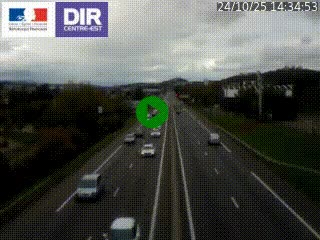 Caméra autoroute à Saint-Etienne (Les Littes) à hauteur du Ikea Saint-Etienne sur l'A72 en direction de Roanne