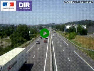 Caméra autoroute à Saint-Etienne (Les Littes) à hauteur du Ikea Saint-Etienne sur l'A72 en direction de Roanne