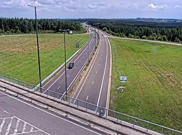 Webcam à la Baraque de Fraiture à la jonction entre l'E25 et la N89 à hauteur de Vielsalm