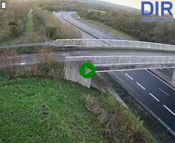 Webcam sur A84 à hauteur de Pont-Farcy, au niveau du pont autoroutier sur la Vire, au sud de Saint-Lô