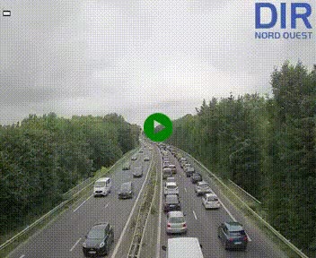 Webcam sur le périphérique de Caen (N814) à l'est de la ville, à Mondeville hauteur de la sortie 2, Presqu'île-Rives de l'Orne, au bout de l'autoroute A13