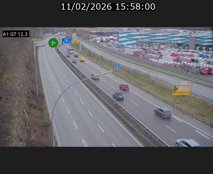 Traffic live webcam Luxembourg Senningerberg - A1 direction Allemagne - BK 12.3