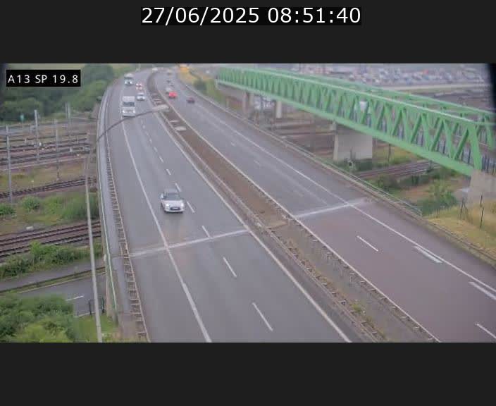 Traffic live webcam Luxembourg Croix de Bettembourg - A13 direction Esch-sur-Alzette - BK 19.8