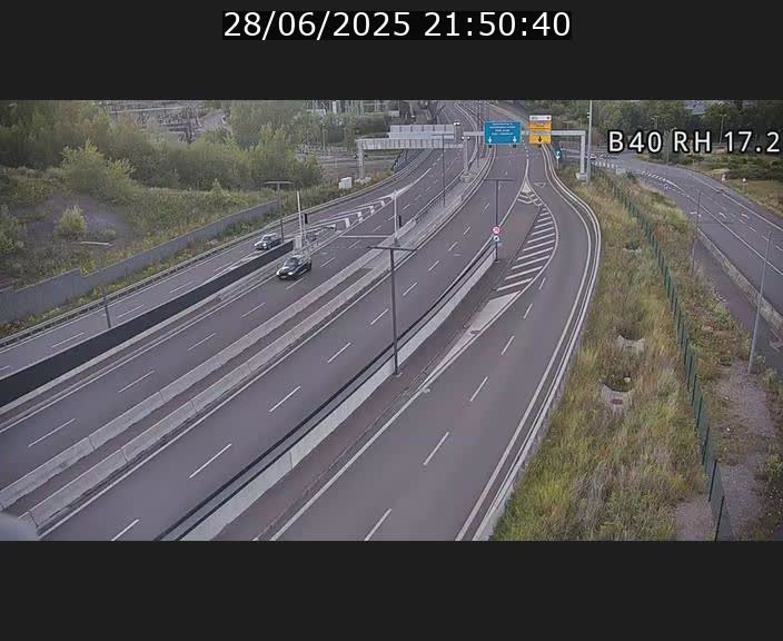 Webcam sur le contournement d'Esch Belval à hauteur de la sortie Université de Luxembourg. Vue orientée vers Luxembourg