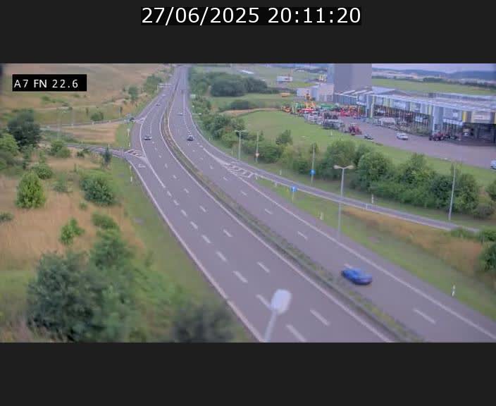 Caméra trafic Luxembourg - A7, Colmar-berg direction Mersch