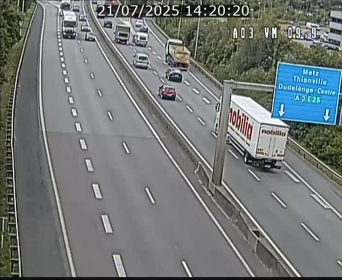 Webcam Autoroute à la Croix de Bettembourg - A3 - BK 9.9 - direction France
