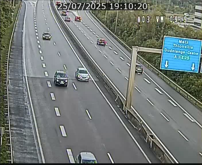 Webcam Autoroute à la Croix de Bettembourg - A3 - BK 9.9 - direction France