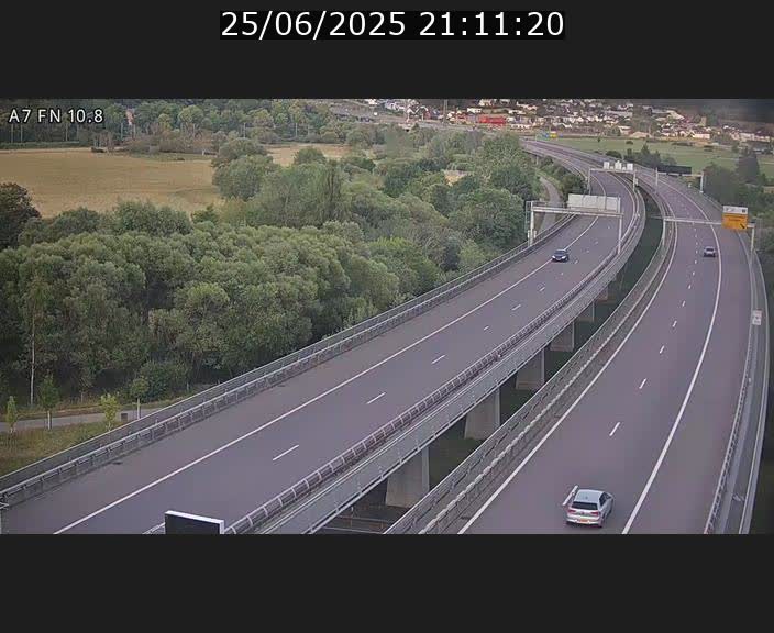 Caméra trafic Luxembourg - A7, Tunnel Gousselerbierg, sortie sud, direction rond-point Lorentzweiler (BK 10.8)