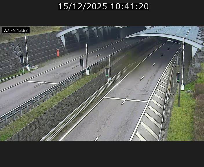 Caméra trafic Luxembourg - A7, Tunnel Gousselerbierg, entrée nord, direction Lorentzweiler