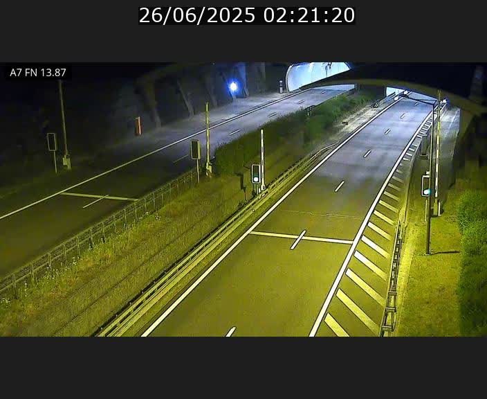 Caméra trafic Luxembourg - A7, Tunnel Gousselerbierg, entrée nord, direction Lorentzweiler