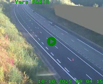 Caméra routière sur l'autoroute A20 à Saint-Pardoux-l'Ortigier, à la jonction avec l'A89. Vue orientée vers Paris