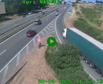 Webcam N147 au nord de Poitiers et à la jonction avec la A10