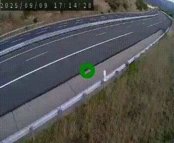 Caméra autoroutière France - A75, Engayresque, entre Millau et Séverac-le-Chateau, en direction de Montpellier