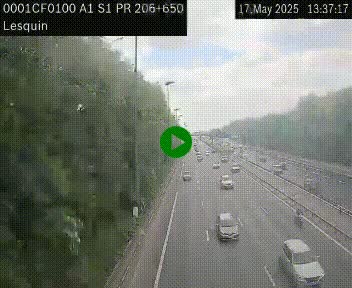 Webcam autoroute A1 à hauteur de Lesquin. Vue orientée vers Lille