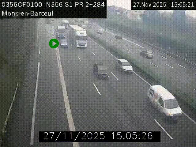 Webcam à l'entrée de Lille en direction du périphérique, à proximité de Mons-en-Baroeul sur la N356